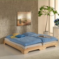 RONNY 2 db 90 x 200 cm-es fenyő heverő natur, lakkozott felülettel.(70750)